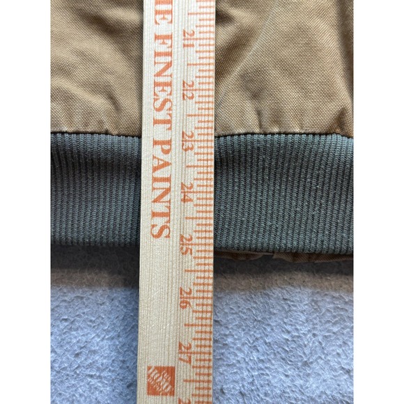 Brazos Work Force Jacket Mens Large Brown Hooded Canvas Insulated Workwear - Picture 15 of 16